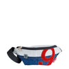 white-blue, number red