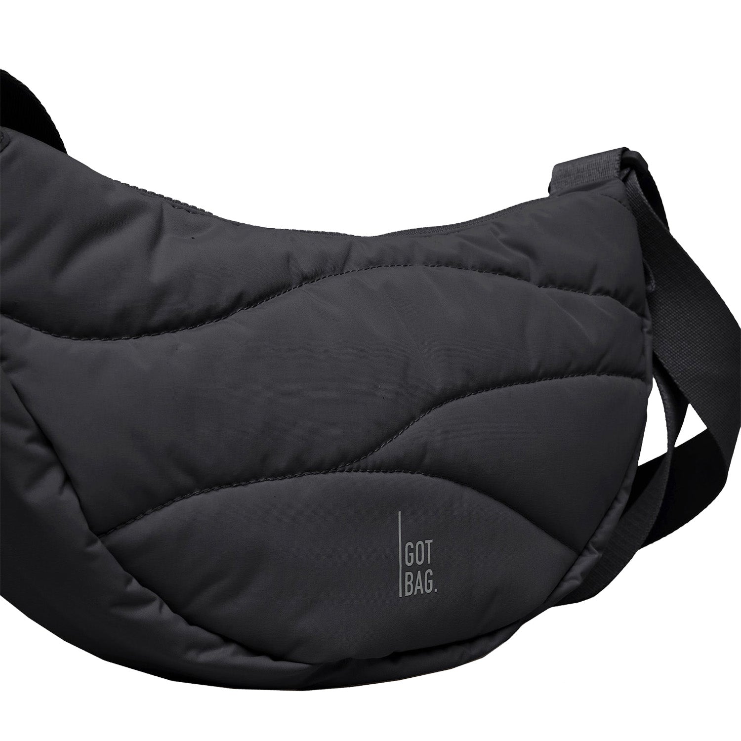 Wavy Puffer Moon Bag