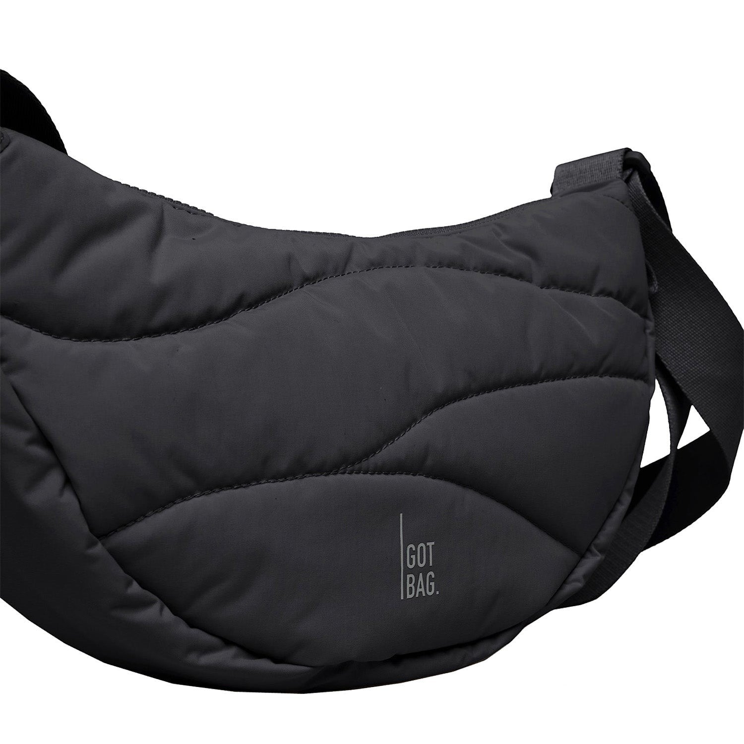 Wavy Puffer Moon Bag