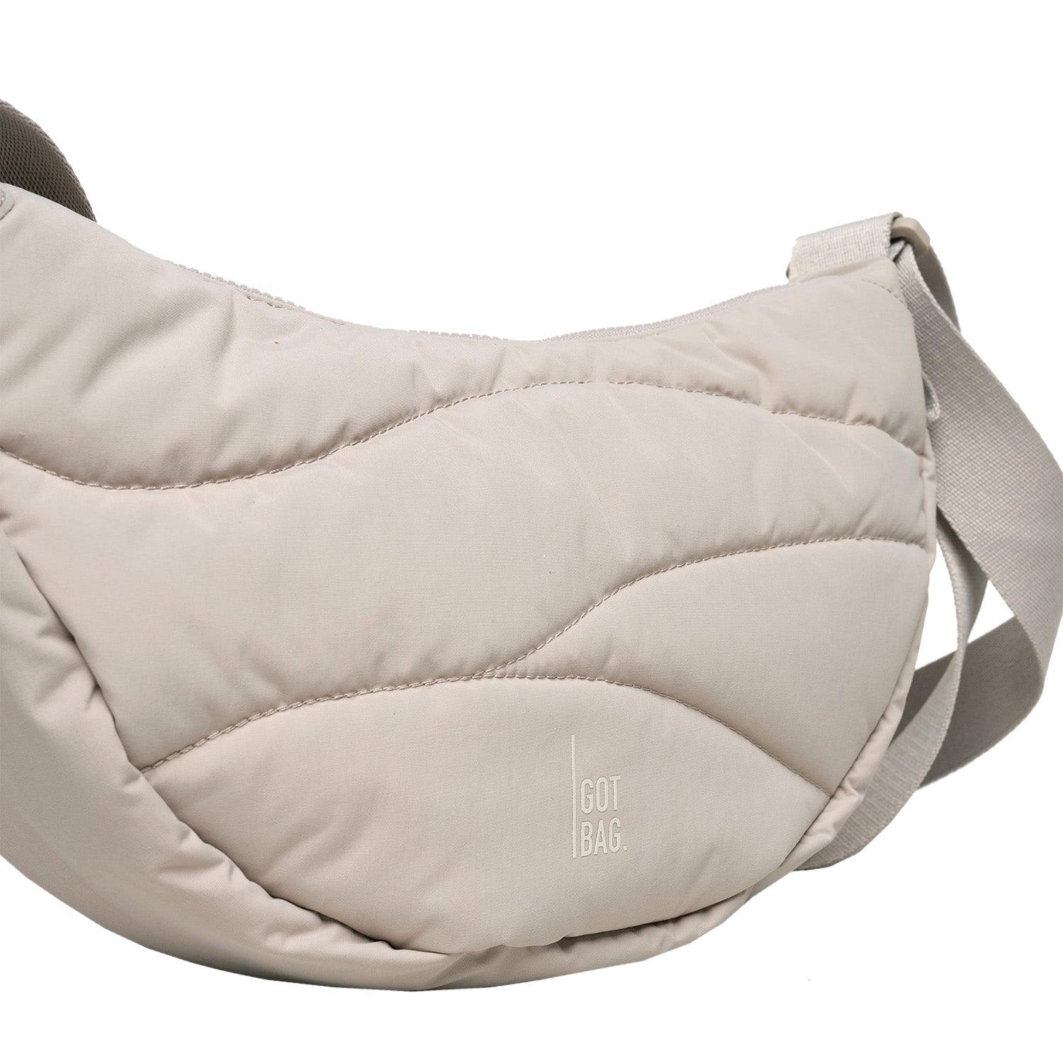 Wavy Puffer Moon Bag