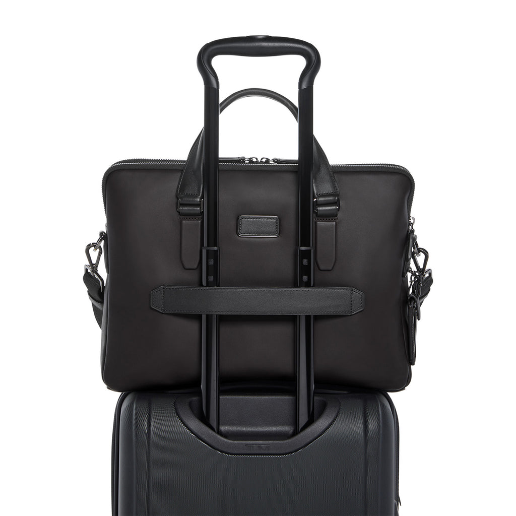 Tumi Harrison Leather Sycamore Slim Brief