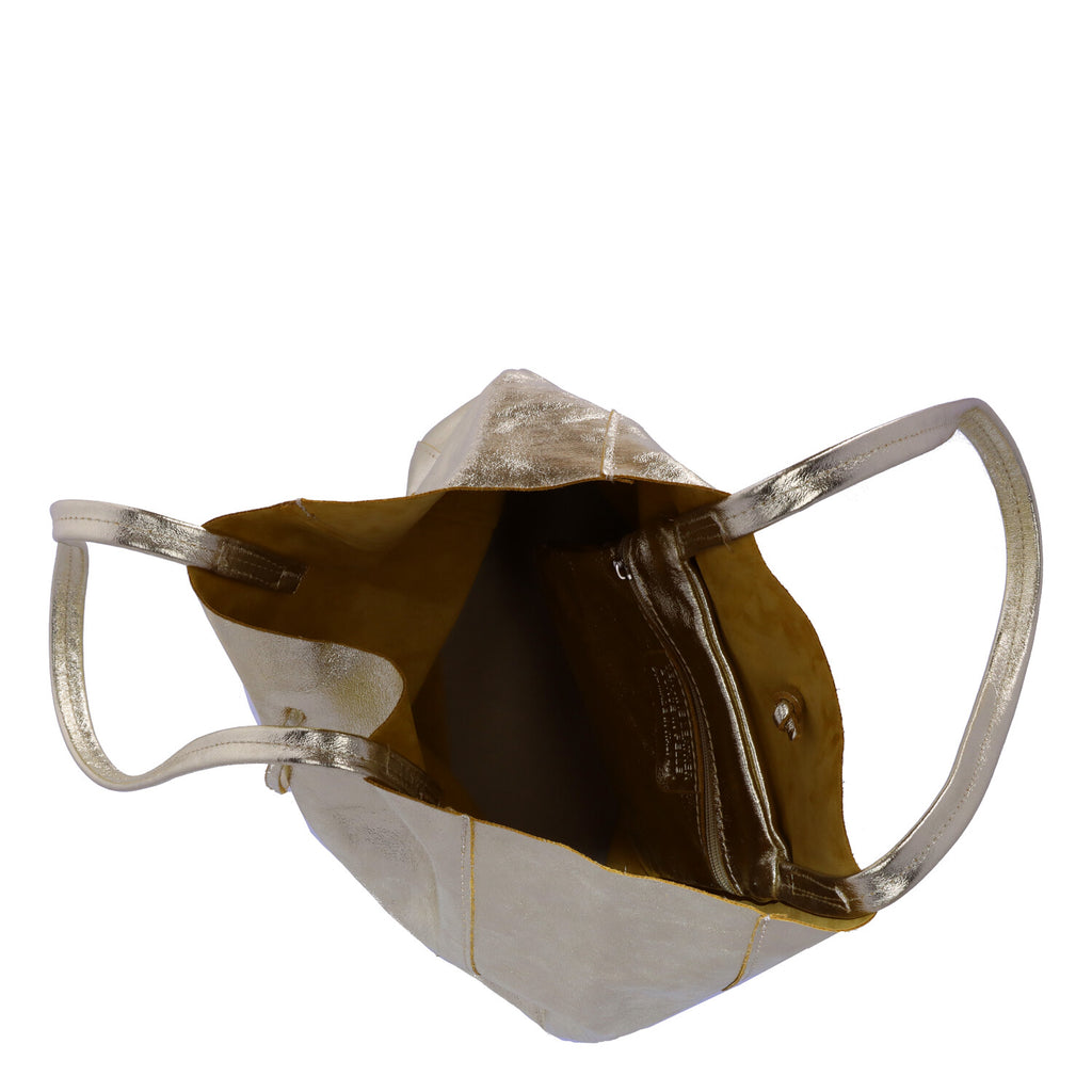 Shopper Leder Metallic