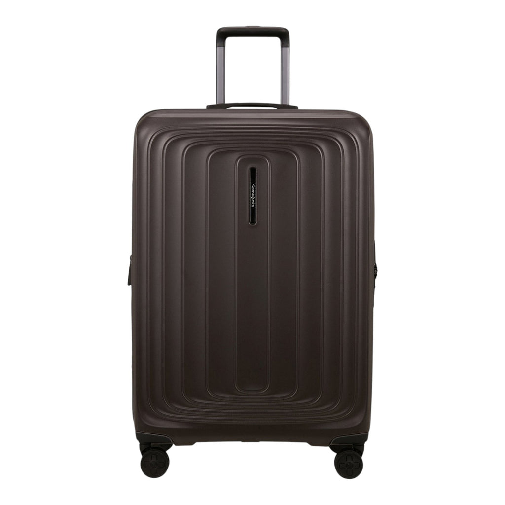 Lieblingstasche 2WANDER Spinner 75/28 expandable brown hard-shell suitcase with four wheels and telescopic handle