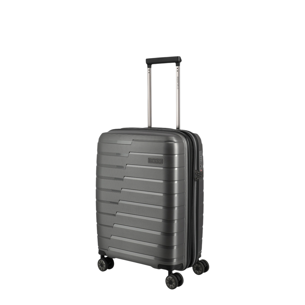 Lieblingstasche Air Base Trolley 4W S exp in dark grey with a hardshell design and four spinner wheels