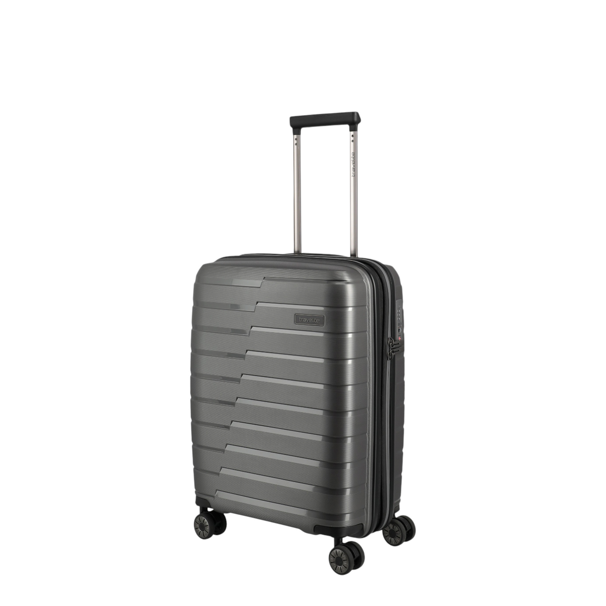 Lieblingstasche Air Base Trolley 4W S exp in dark grey with a hardshell design and four spinner wheels