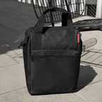 Lieblingstasche Allrounder R insulated black backpack cooler bag with top handles and front zip pocket