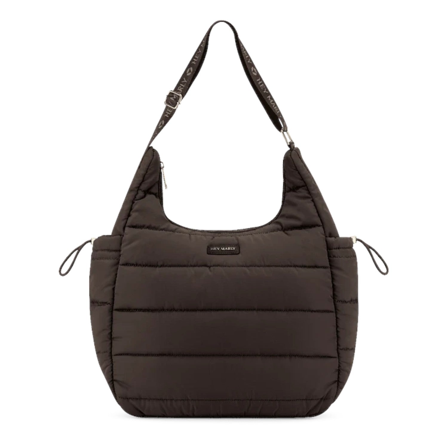 Lieblingstasche Alltime Buddy dark brown quilted hobo bag with adjustable branded shoulder strap