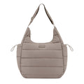 Lieblingstasche Alltime Buddy quilted taupe hobo bag with adjustable branded shoulder strap