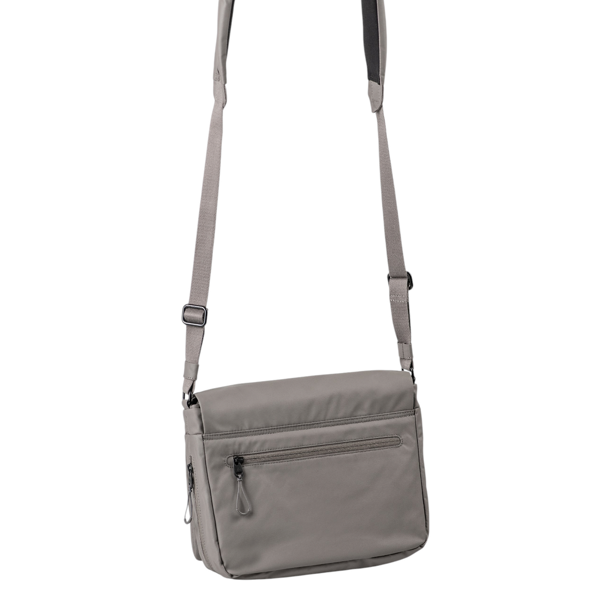 Lieblingstasche Aoki RE lite grey crossbody bag with adjustable shoulder strap and zippered back pocket