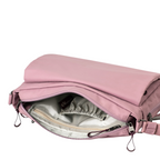 Lieblingstasche Aoki RE lite dusty pink crossbody bag with open zippered main compartment and interior pockets