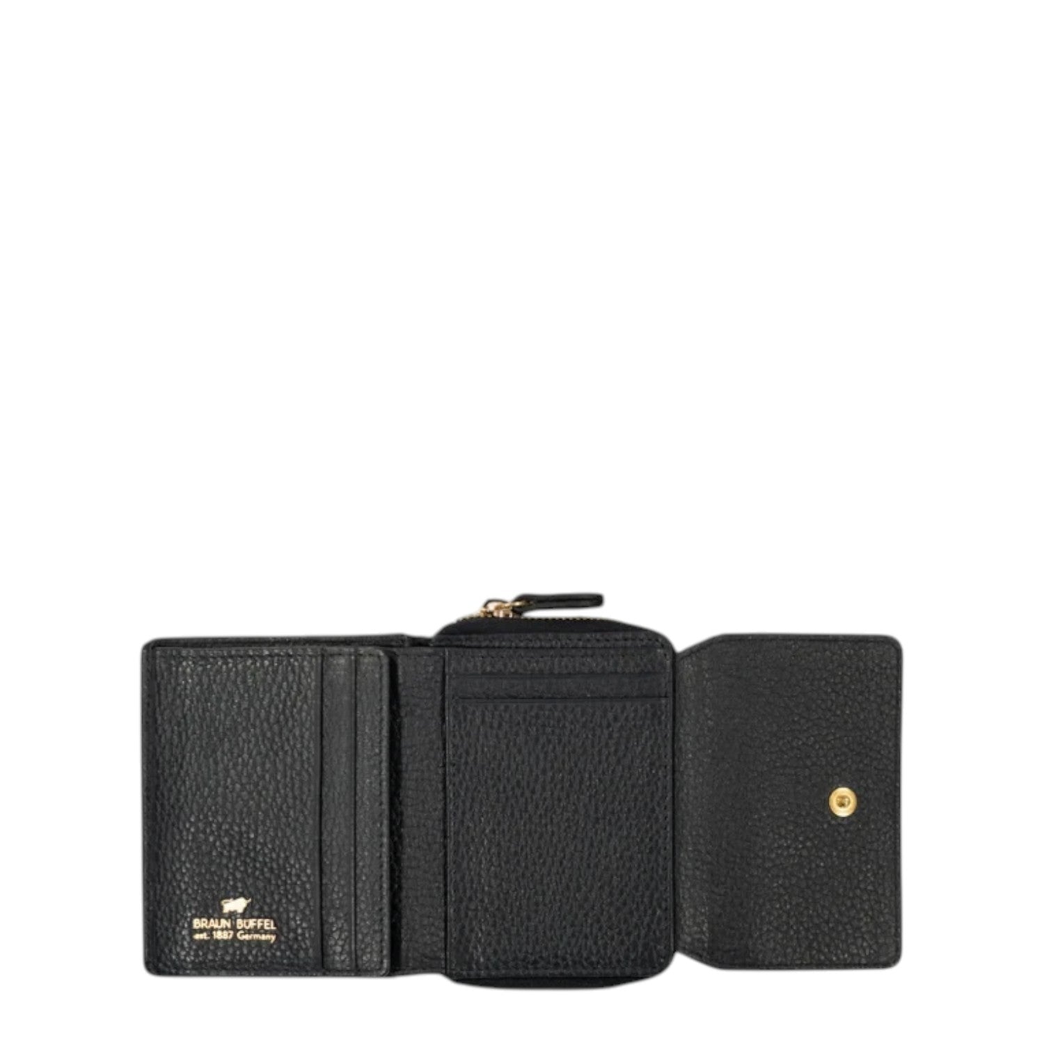 Lieblingstasche Asti RV Geldbörse 6CS black leather wallet with multiple card slots and a zippered coin compartment