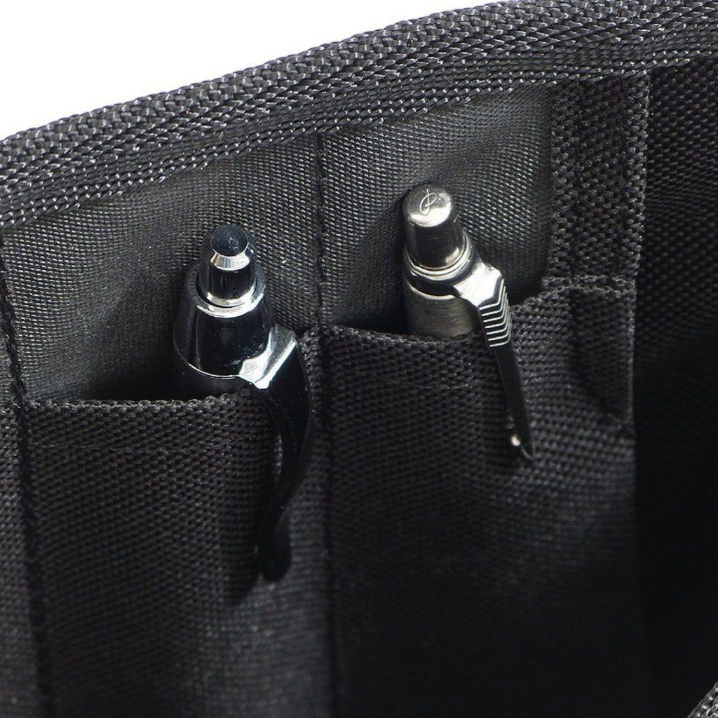 Lieblingstasche Barkasse black fabric pen organizer pocket with two metal pens inserted