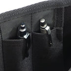 Lieblingstasche Barkasse Mini black canvas organizer with pen pockets, holding two pens.