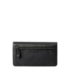 Lieblingstasche Bay black leather wallet featuring a back exterior zipper pocket and embossed branding