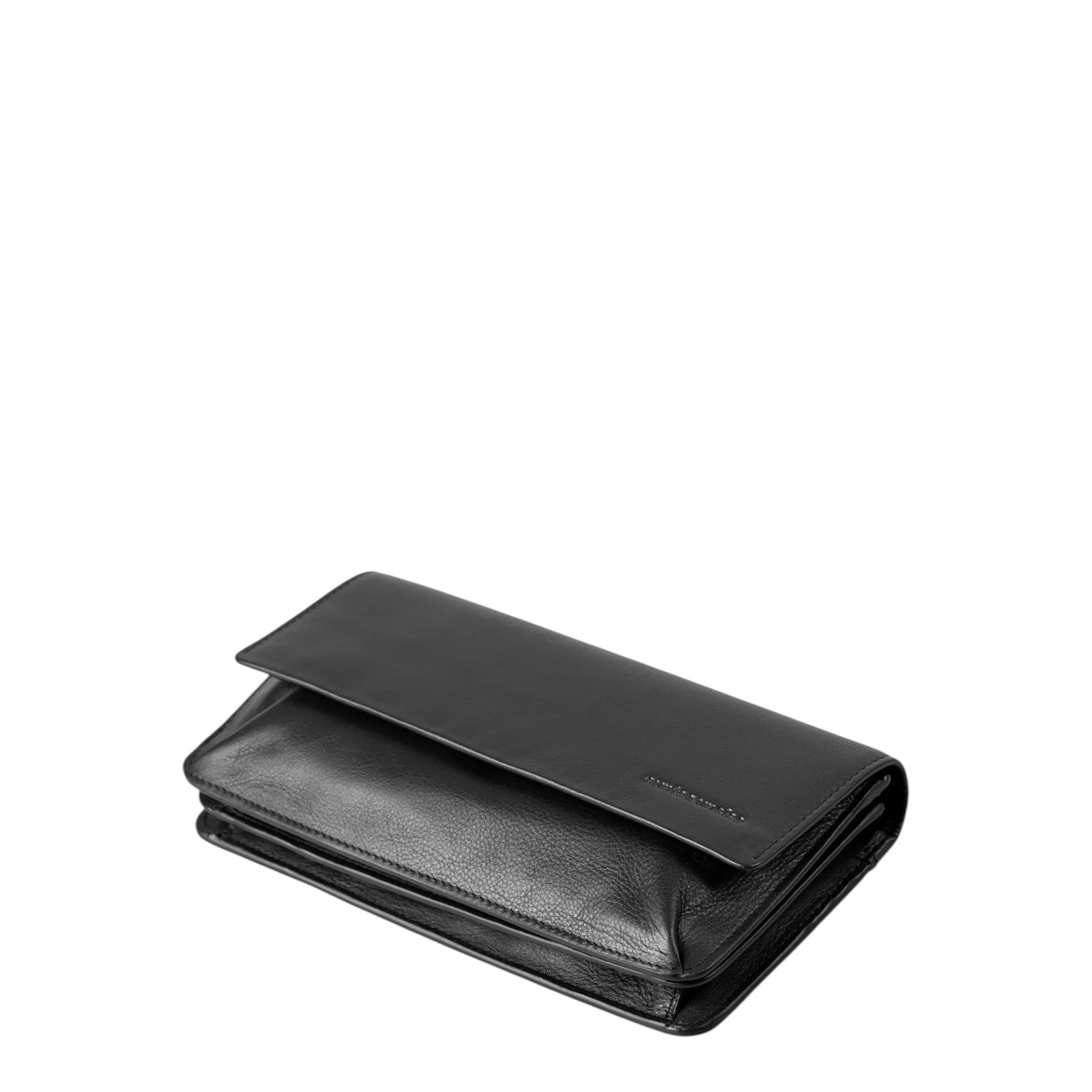 Lieblingstasche Bay black leather wallet with a flap closure and minimalist design
