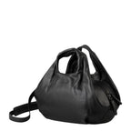 Lieblingstasche Beauty black leather handbag with a soft slouchy silhouette, dual top handles, and a shoulder strap.
