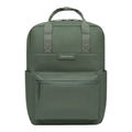 Lieblingstasche Bergen Pro backpack in olive green with a front zip pocket and top carry handles