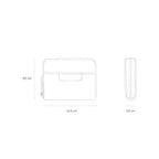 Lieblingstasche Bergen Pro Wallet Small technical line drawing showing dimensions of 11.5cm by 9.5cm by 3.5cm