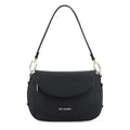 Lieblingstasche Big Sister black pebbled leather shoulder bag with gold hardware and curved flap closure