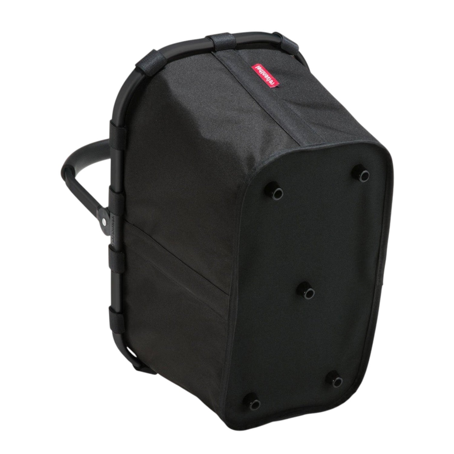 Lieblingstasche black Carrybag shopping basket with sturdy aluminium handle and protective feet on the base