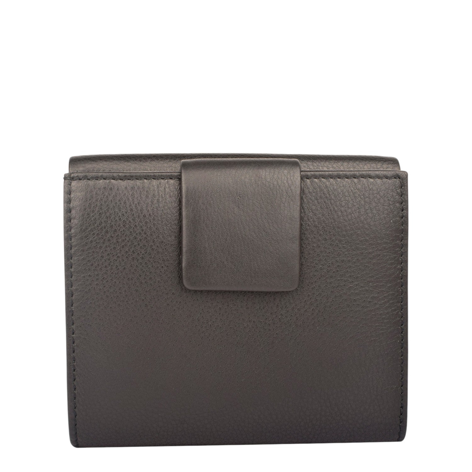 Lieblingstasche black leather bifold wallet with snap closure