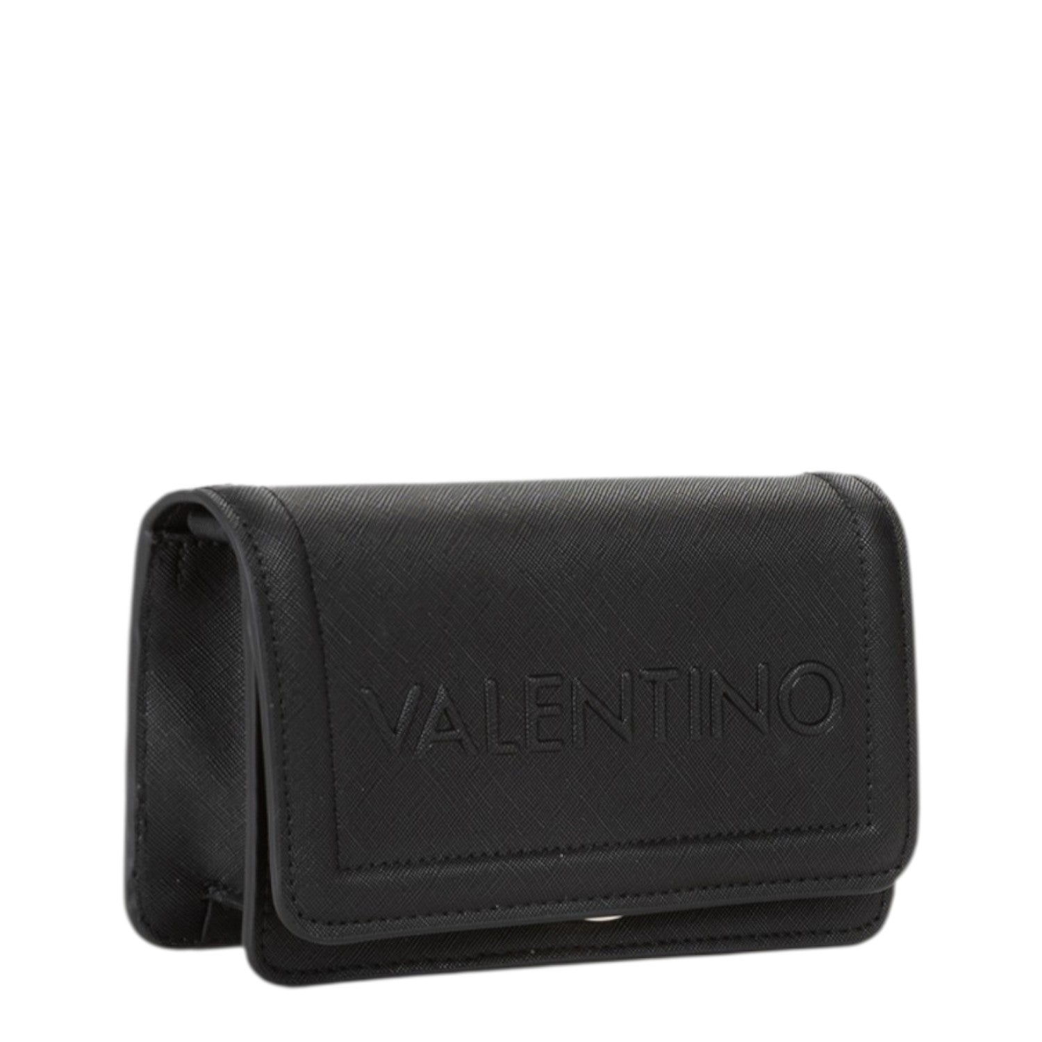 Lieblingstasche Flap Bag Pandia Re black textured leather wallet with embossed logo