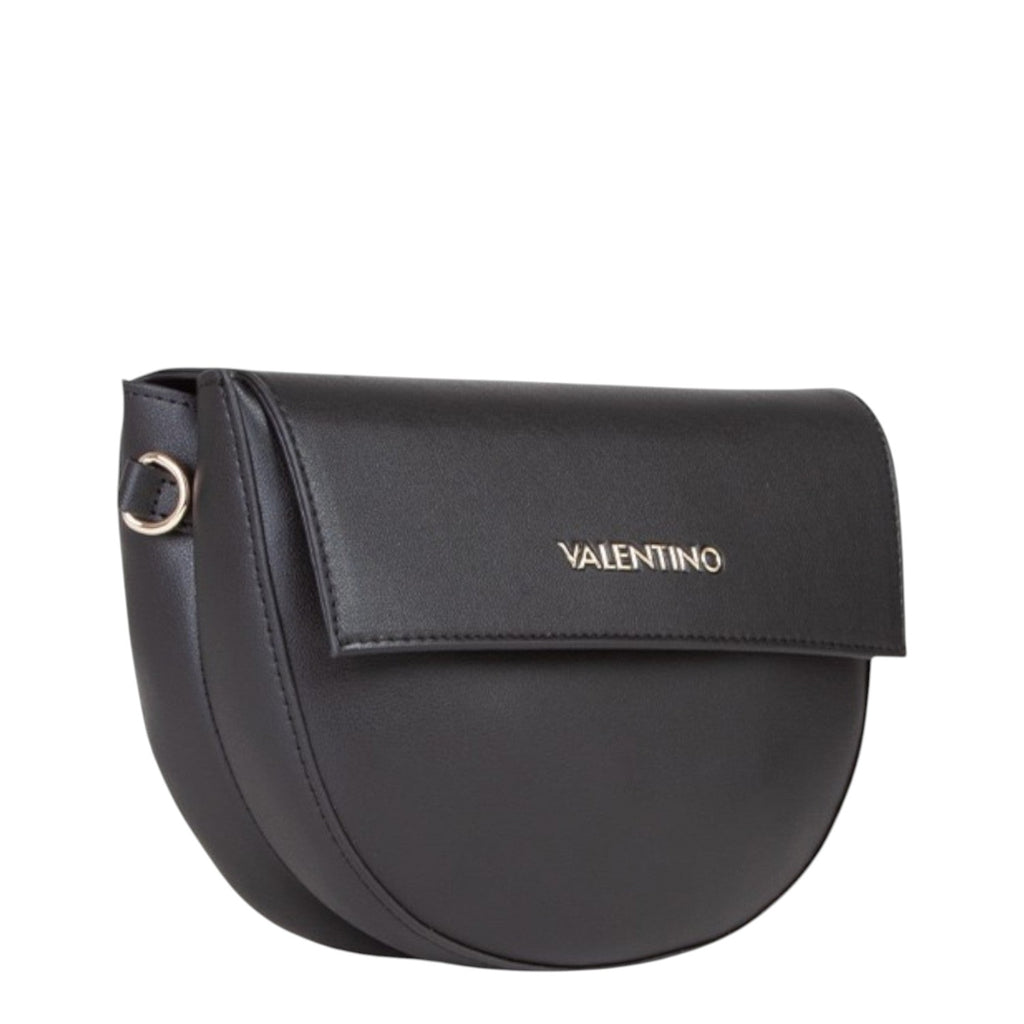 Lieblingstasche black leather flap bag with gold hardware and embossed logo.