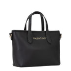 Lieblingstasche black pebbled leather mini tote bag with gold hardware and top handles.