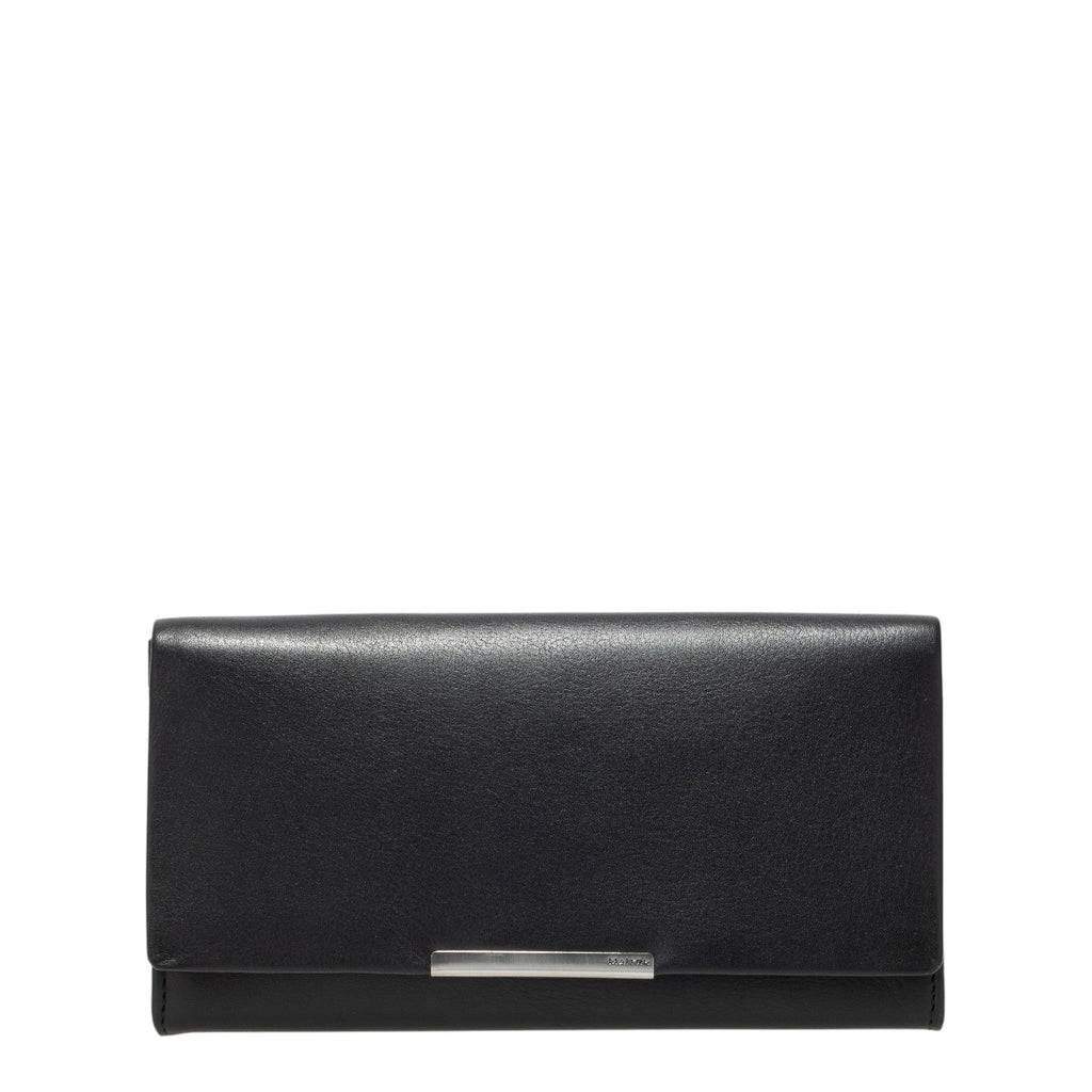 Lieblingstasche black leather Diedburg purse with silver hardware detail