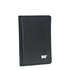 Lieblingstasche black leather RFID card holder with embossed logo.
