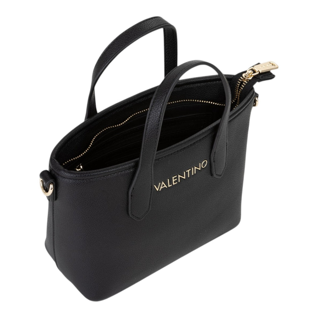 Lieblingstasche black pebbled leather tote bag with gold hardware and zip closure.