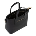 Lieblingstasche black pebbled leather tote bag with gold hardware and zip closure.