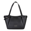 Lieblingstasche black pebbled leather tote bag with gold hardware and embossed logo