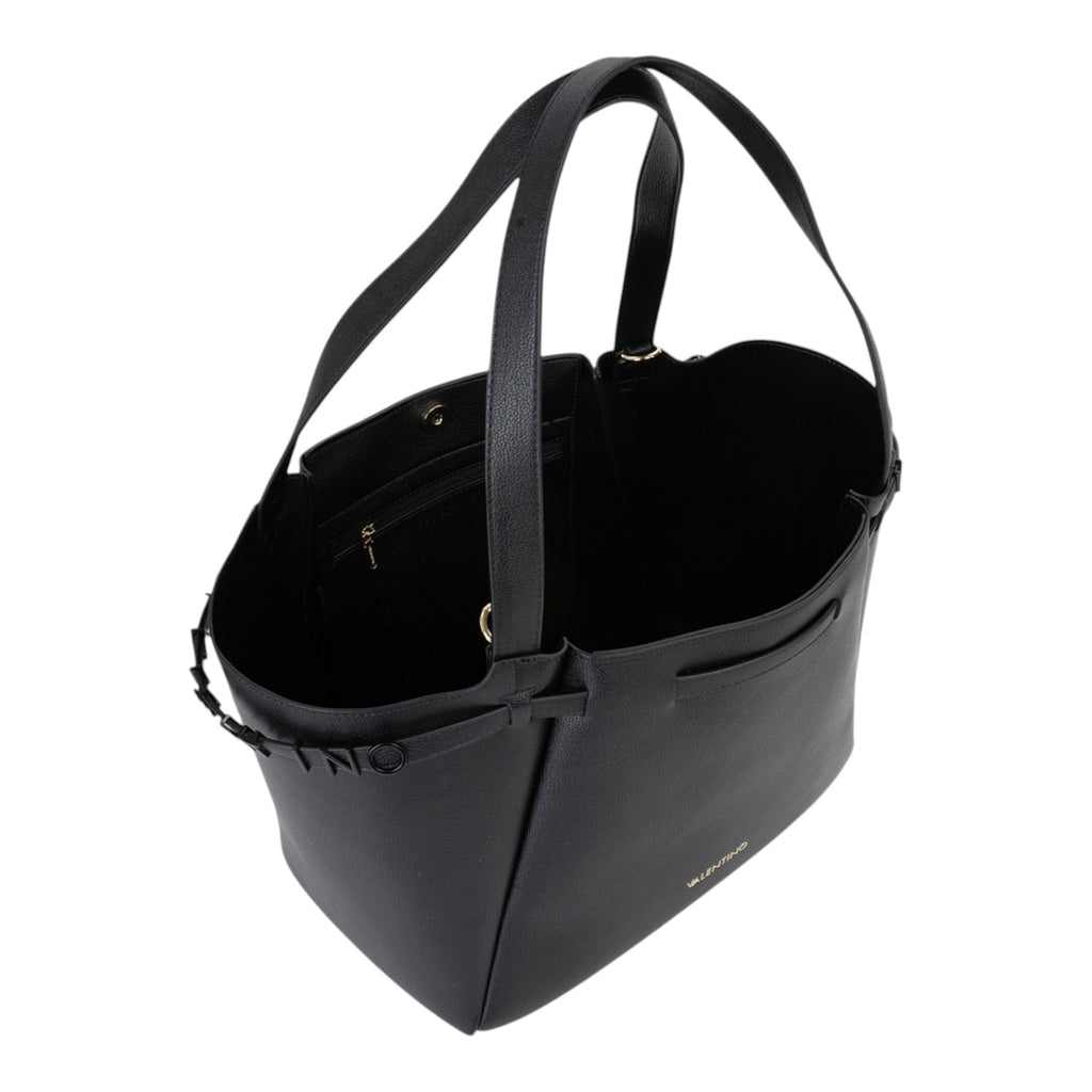 Lieblingstasche black pebbled leather tote bag with gold logo and interior zip pocket.