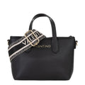 Lieblingstasche black pebbled leather mini tote bag with logo strap and gold hardware.