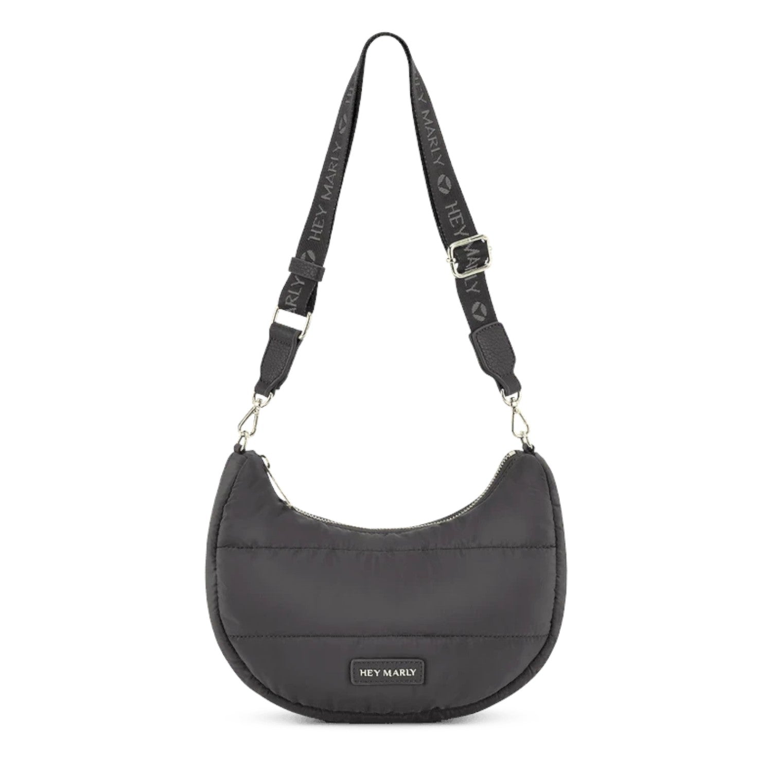 Lieblingstasche Lifetime Buddy S black quilted crescent shoulder bag with branded adjustable strap