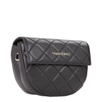 Lieblingstasche black quilted faux leather flap bag with gold hardware and chain strap.