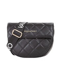 Lieblingstasche black quilted leather flap bag with adjustable logo strap and gold hardware.