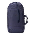 Lieblingstasche Blok Medium backpack in dark blue with a drawstring closure and side carry handle