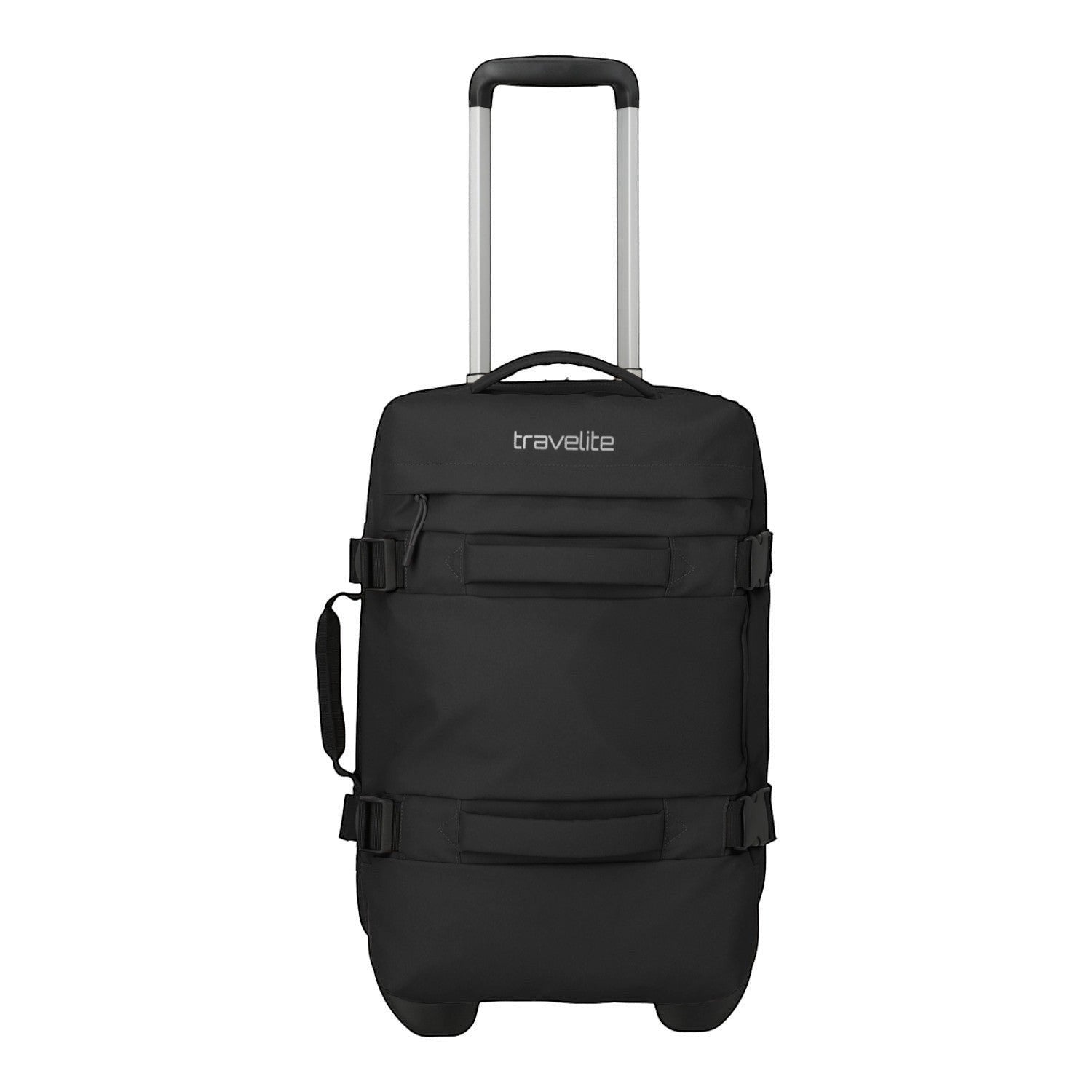 Lieblingstasche BOLONIA S black soft-shell rolling travel bag with telescopic handle and two wheels.