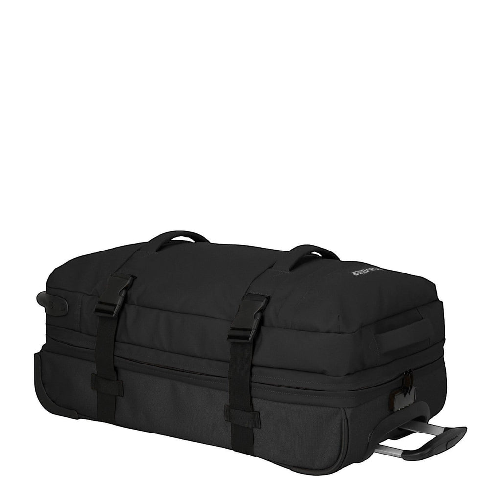 Lieblingstasche BOLONIA M black wheeled travel bag with compression straps and durable fabric.