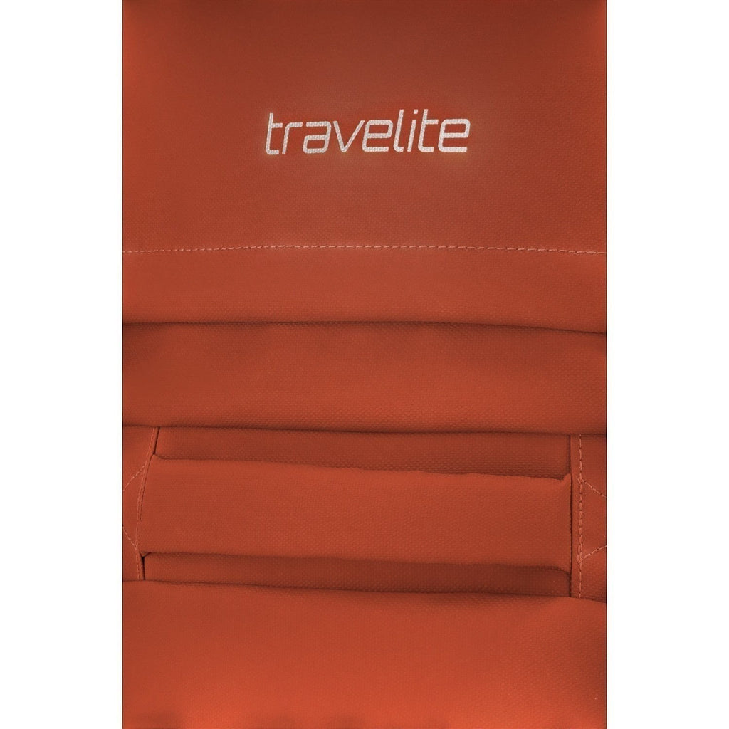 Lieblingstasche BOLONIA L travel bag in burnt orange with padded handle and stitched details.