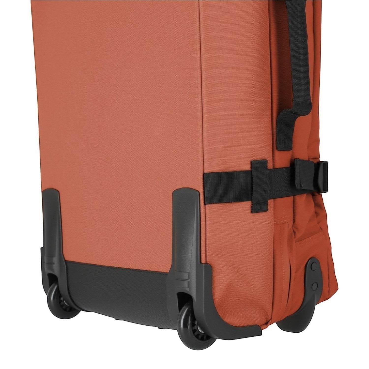 Lieblingstasche BOLONIA L orange rolling travel bag with black wheels and straps