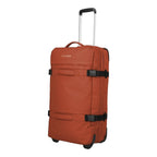 Lieblingstasche BOLONIA L orange travel bag with wheels and telescopic handle, durable fabric with compression straps.