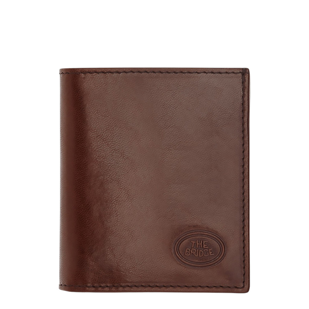 Lieblingstasche brown leather vertical bi-fold wallet with embossed logo