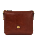 Lieblingstasche brown leather crossbody bag with zip closure and gold hardware detail.