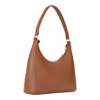 Lieblingstasche Aury Re brown leather hobo bag with a single strap and gold zipper detail.
