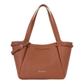 Lieblingstasche brown pebbled leather tote bag with gold hardware and embossed logo