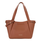 Lieblingstasche brown pebbled leather tote bag with gold hardware and embossed logo