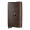 Lieblingstasche brown vintage leather envelope wallet with a snap button closure and card mechanism